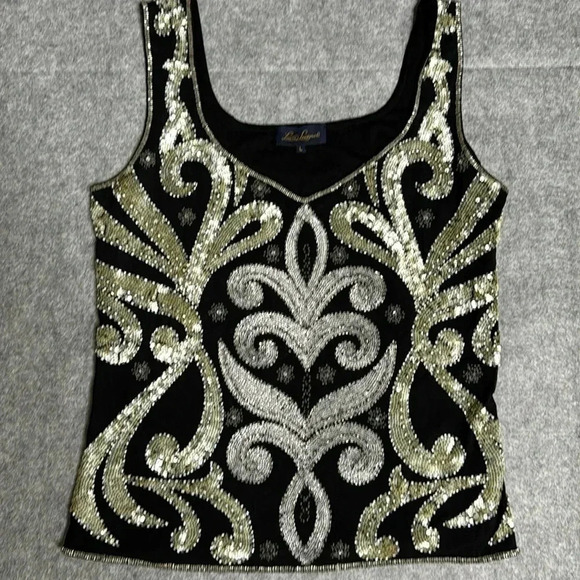 Luisa Spagnoli sequin large embellished top - Picture 1 of 4